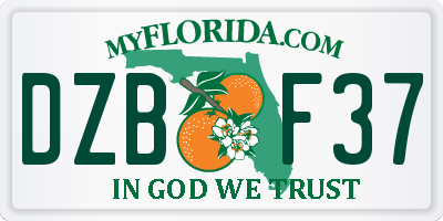 FL license plate DZBF37