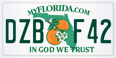 FL license plate DZBF42