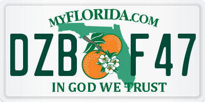FL license plate DZBF47