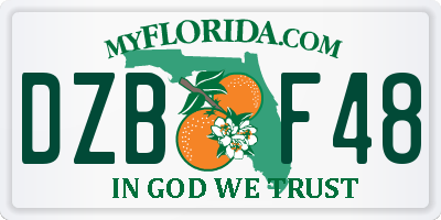 FL license plate DZBF48