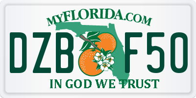 FL license plate DZBF50