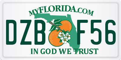 FL license plate DZBF56