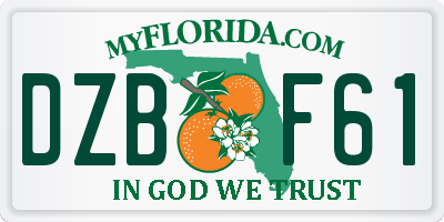 FL license plate DZBF61
