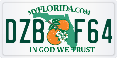 FL license plate DZBF64