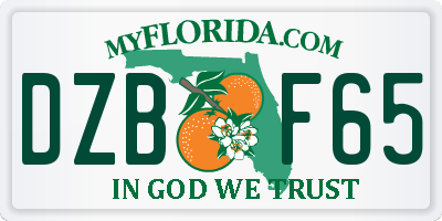 FL license plate DZBF65