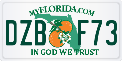 FL license plate DZBF73