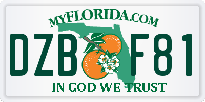 FL license plate DZBF81