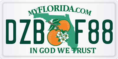 FL license plate DZBF88