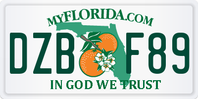 FL license plate DZBF89