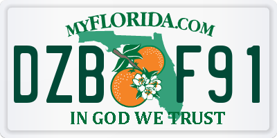 FL license plate DZBF91