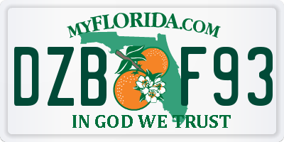FL license plate DZBF93