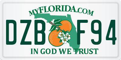 FL license plate DZBF94