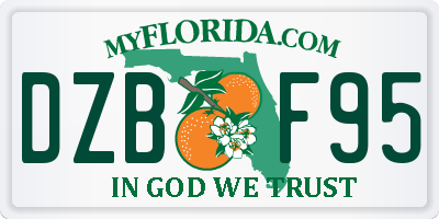 FL license plate DZBF95