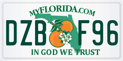 FL license plate DZBF96