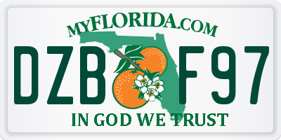 FL license plate DZBF97