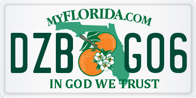 FL license plate DZBG06