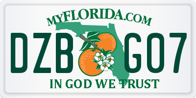 FL license plate DZBG07
