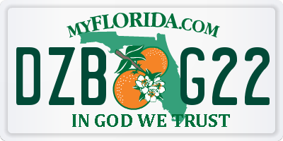 FL license plate DZBG22