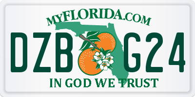 FL license plate DZBG24
