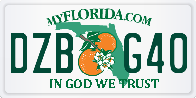 FL license plate DZBG40