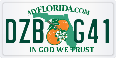 FL license plate DZBG41