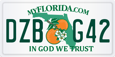 FL license plate DZBG42