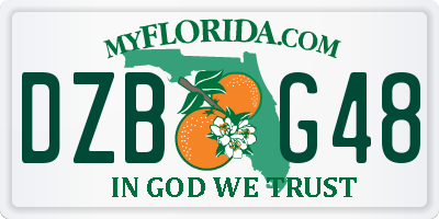 FL license plate DZBG48