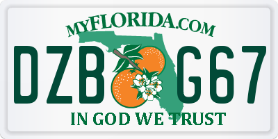 FL license plate DZBG67