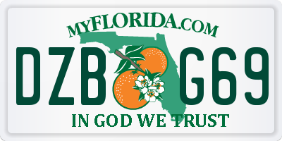 FL license plate DZBG69