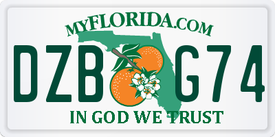 FL license plate DZBG74