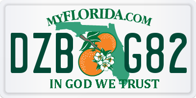 FL license plate DZBG82