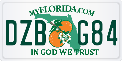 FL license plate DZBG84