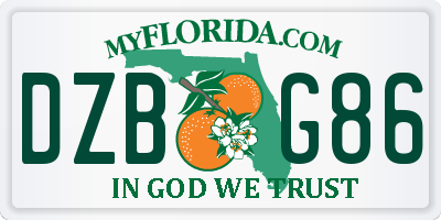 FL license plate DZBG86