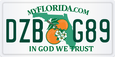FL license plate DZBG89