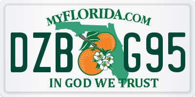 FL license plate DZBG95