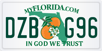 FL license plate DZBG96