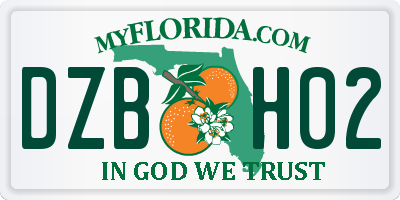 FL license plate DZBH02