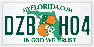 FL license plate DZBH04