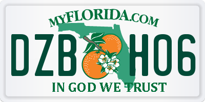 FL license plate DZBH06