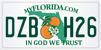 FL license plate DZBH26