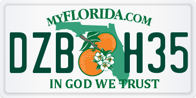 FL license plate DZBH35