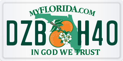 FL license plate DZBH40