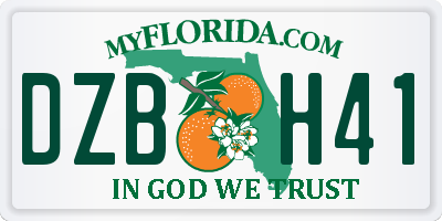 FL license plate DZBH41