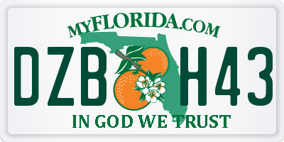 FL license plate DZBH43