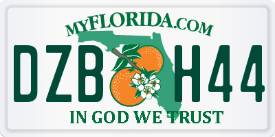 FL license plate DZBH44