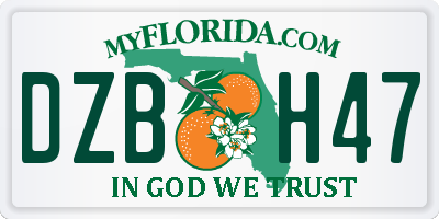 FL license plate DZBH47