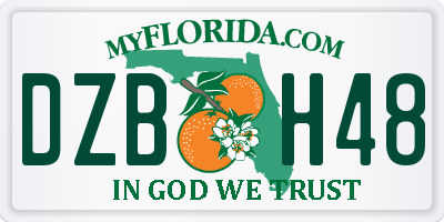 FL license plate DZBH48