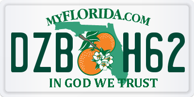 FL license plate DZBH62