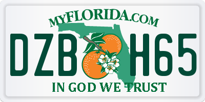 FL license plate DZBH65