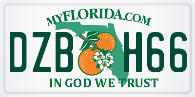 FL license plate DZBH66